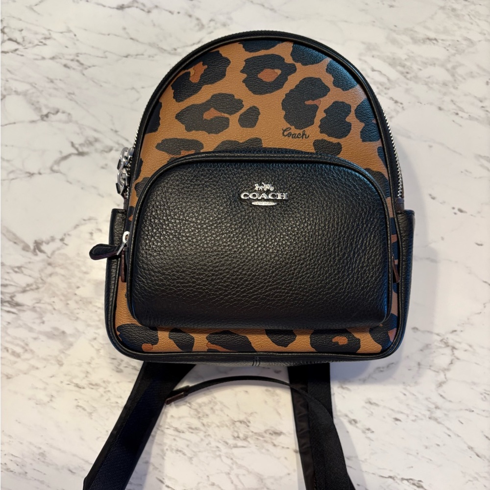 Coach Leopard Print Mini Backpack